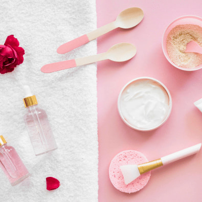 Milk and rose petals for pink and luscious lips: